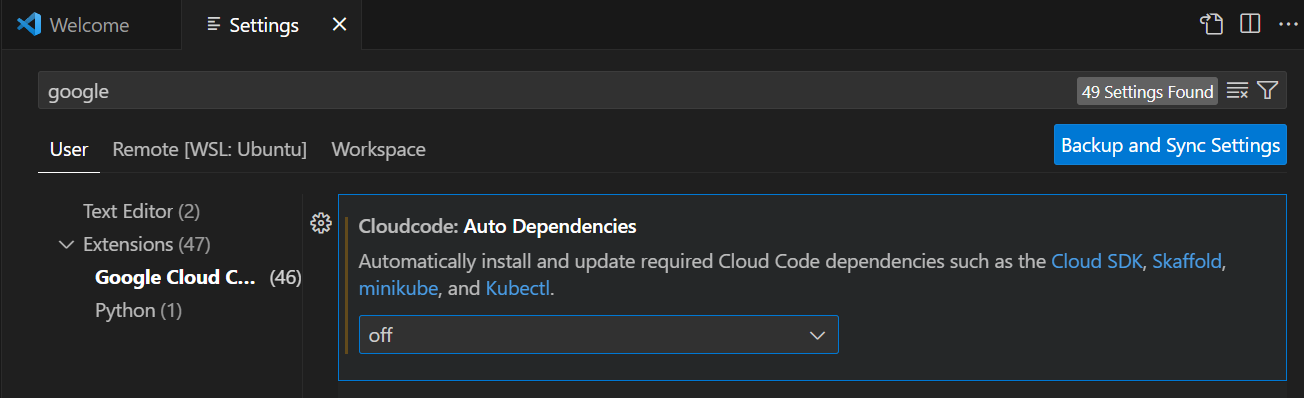 disable auto dependencies