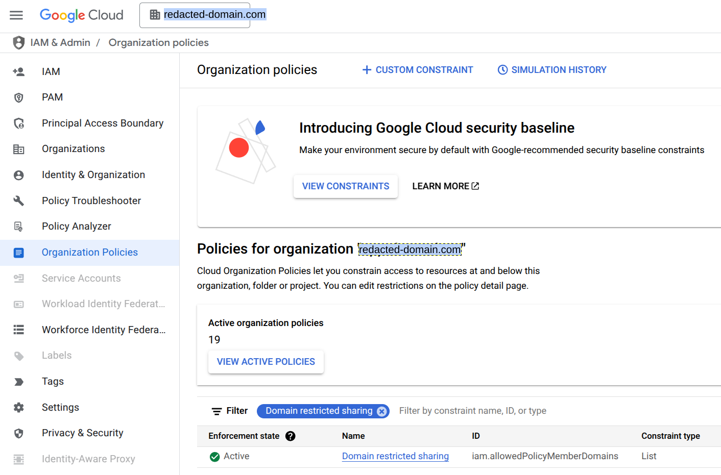 domain restricted sharing