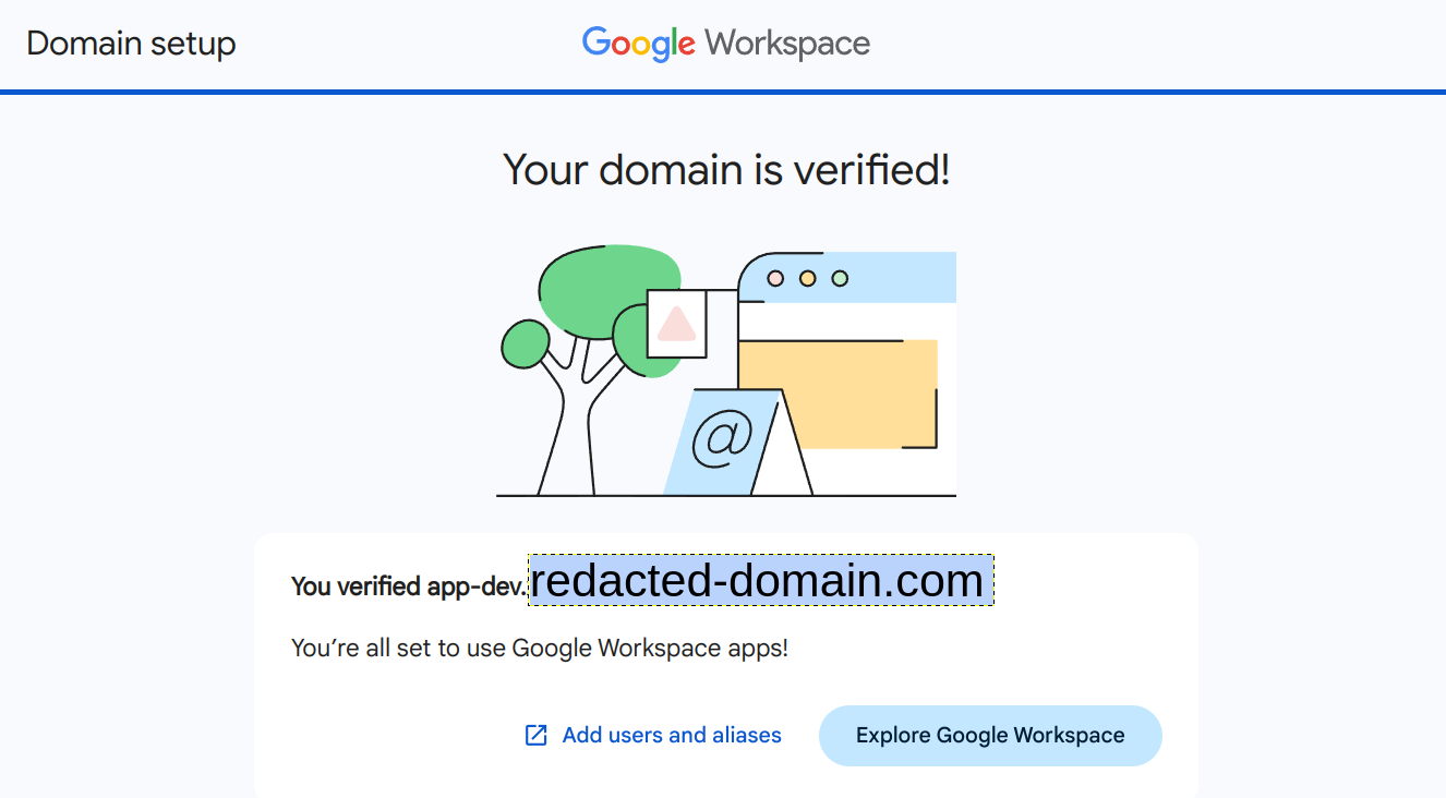 domain verified